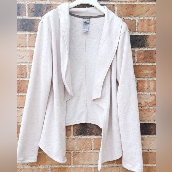 C9 Champion Asymmetrical Open Front Cardigan Sweater - Tan Size Large - Picture 7 of 9